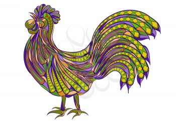 ethnic cock isolated on a white background