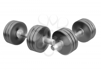 weights isolated on white background