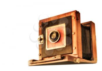 vintage camera isolated on white background