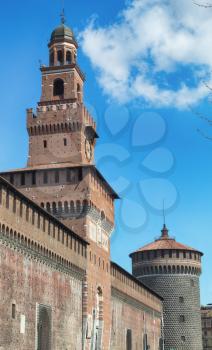 Castello Sforzesco (Sforza Castle) - old landmark of Lombardy