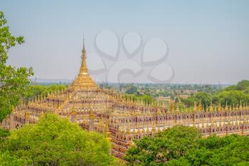 Beautiful Buddhist Pagoda in Myanmar, Southeast Asia