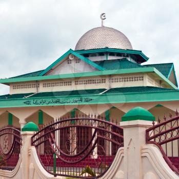 View of islamic mosque, Balai island, Banyak Archipelago, Indonesia