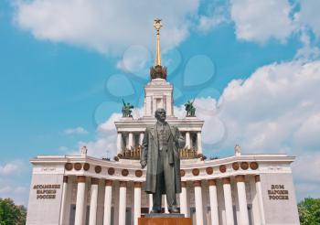 Lenin Monument and Central Pavilion on VVC, Moscow, Russia, East Europe