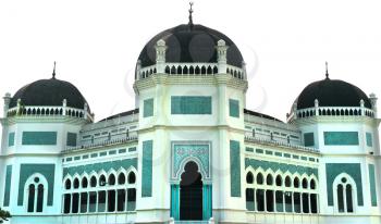 Great Mosque of Al-Mashun in Medan, Sumatra, Indonesia, Asia. Built in 1906.