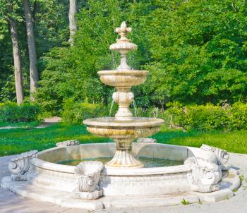 Ancient Fountain in Kuzminki Park, Moscow, Russia, East Europe