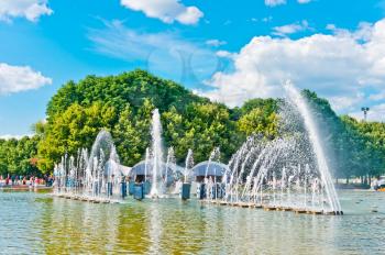 Fountain in Gorky Park, Moscow, Russia, East Europe