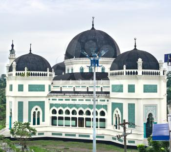 Great Mosque of Al-Mashun in Medan, Sumatra, Indonesia, Southeast Asia.  Built in 1906