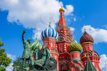 Saint Basil's Cathedral on Red square, Moscow, Russia