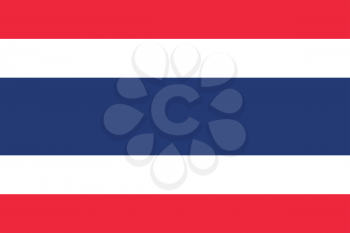 Flag of Thailand in correct proportions and colors