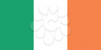 Irish flag in correct proportions and colors