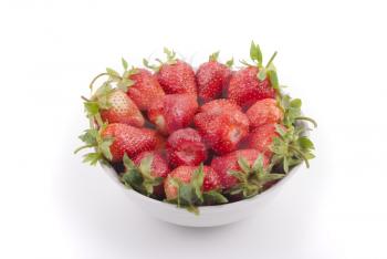 Plate with strawberries