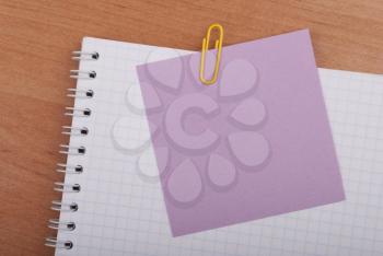Royalty Free Photo of a Notebook and Paper