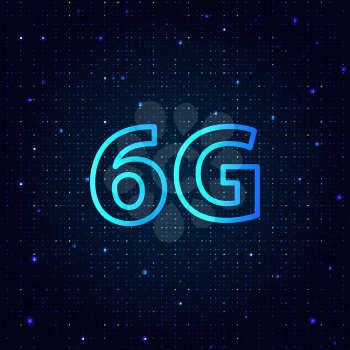 The new generation of high-speed mobile technology for connecting Internet 6G. Vector illustration .
