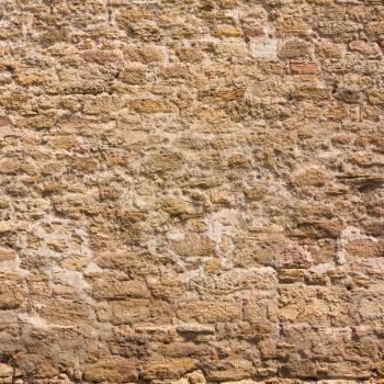 Old Wall Constructed Of Stone Bricks Background