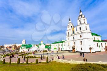 MINSK - APR 6: The cathedral of Holy Spirit in Minsk - the main Orthodox church of Belarus on April 6, 2014 in Minsk, Belarus.
