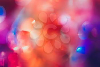 Colorful Christmas Lights Out Of Focus. Blurred, boke, bokeh background