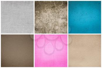 Abstract Old Vintage Paper Set Isolated On White Background