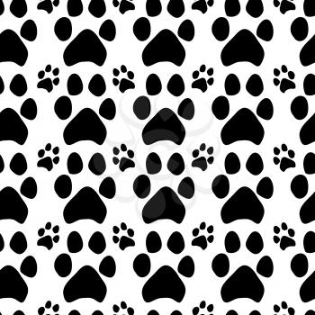 Traces of dogs. Seamless pattern