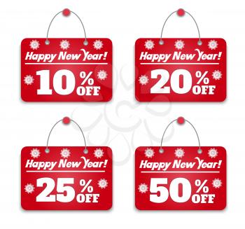 Sign board discount Happy New Year