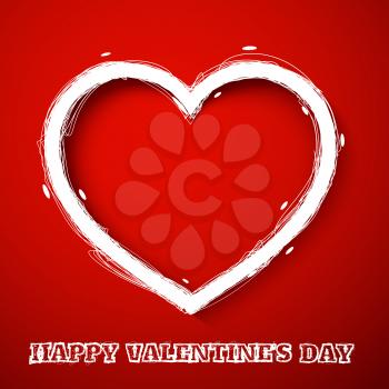 Valentines day draw heart
