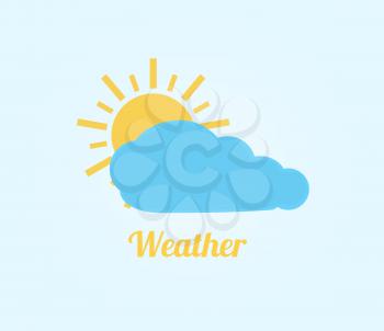 Weather icon with sun and cloud