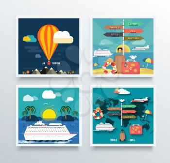 Air tourism and world travel concept. Europe and asia, africa and australia and america, flight aircraft, trip holiday, airplane tour, vacation and journey, transport travelling illustration