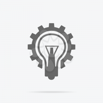 Idea concept background. Glowing light bulb as inspiration concept. Light sign ideas. Vector lightbulb icon. Creative idea in bulb shape. New idea logo