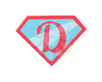 Happy Fathers day logo design. Letter D symbolize Daddy. Icon or symbol. Role model, greatest mentor. Part of series of fathers day celebration banners. Honoring dads. Fatherhood concept. Vector