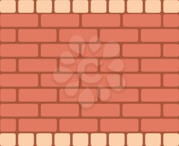 Seamless vector pattern. Brown geometrical bricks, horizontal rectangular stones. Simple cololrful print for background, wallpaper packaging wrapping