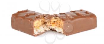 Royalty Free Photo of a Candy Bar Broken in Two