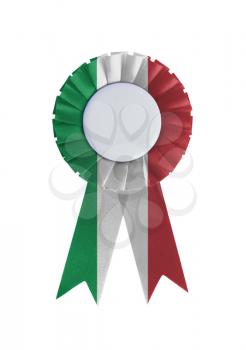 Award ribbon isolated on a white background, Italy