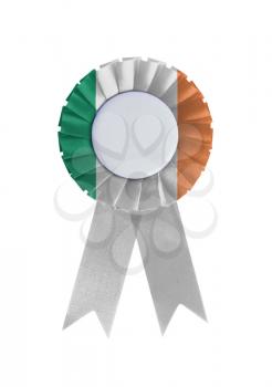 Award ribbon isolated on a white background, Ireland