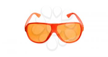 Sunglasses isolated on a white background, orange