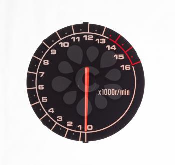Isolated motor tachometer on a white background