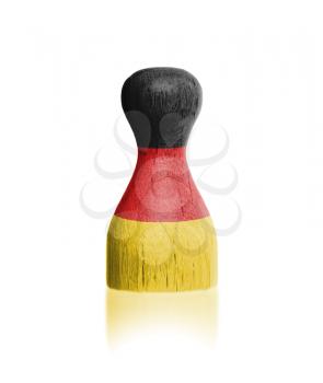 Wooden pawn with a painting of a flag, Germany