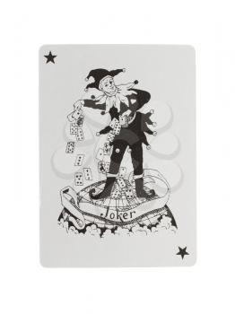 Playing card (joker) isolated on a white background