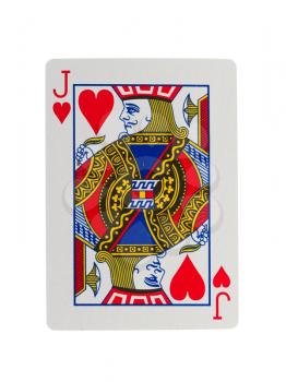 Playing card (jack) isolated on a white background