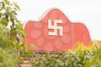 Swastika symbol on top of a temple in Vietnam (Nha Trang)