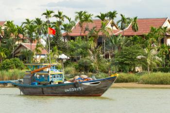 Typical Vietnamese fishing boat in Hoi An