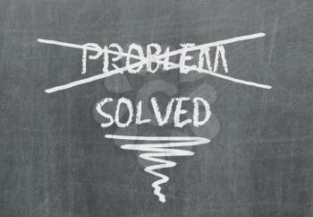 Solution for a problem written on a chalk or black board