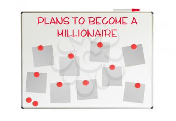 How to become a millionaire with empty papers and magnets on a whiteboard