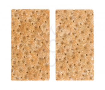 Crackers (breakfast) isolated on a white background