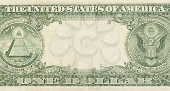U.S. dollar border with empty middle area