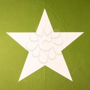 Star symbol on an old warplane, isolated