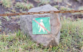 Forbidden to walk over here - Sign in Iceland