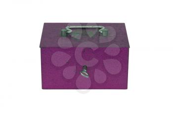 Purple moneybox isolated on a white background