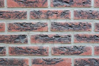Background of old vintage brick wall, close-up