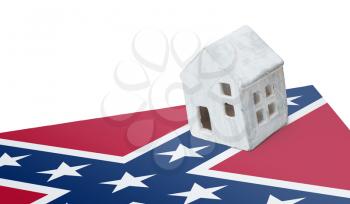 Small house on a flag - Confederate flag