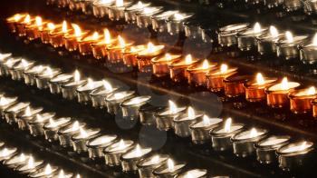 Candles in a church, memory of the loved ones