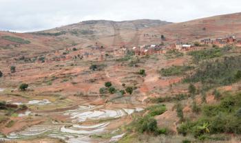 Landscape in the middle of Madagascar, Africa